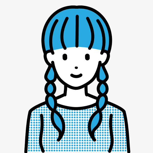 女性社員のシルエット