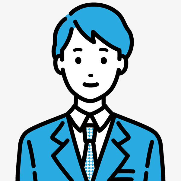 男性社員のシルエット